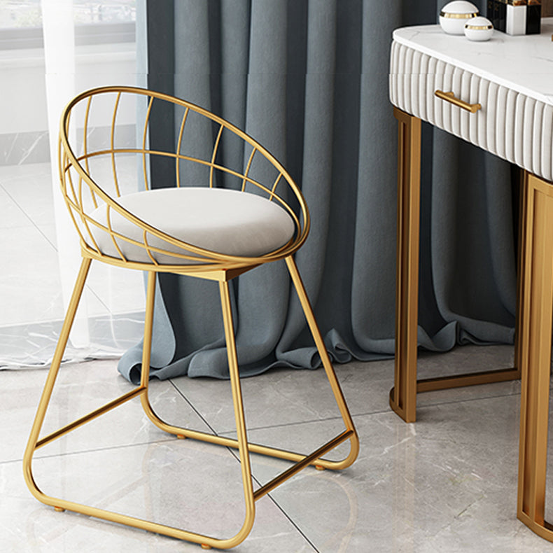 Stoffen eetkamerstoel Scandinavische open rugloze eetkamerstoelen