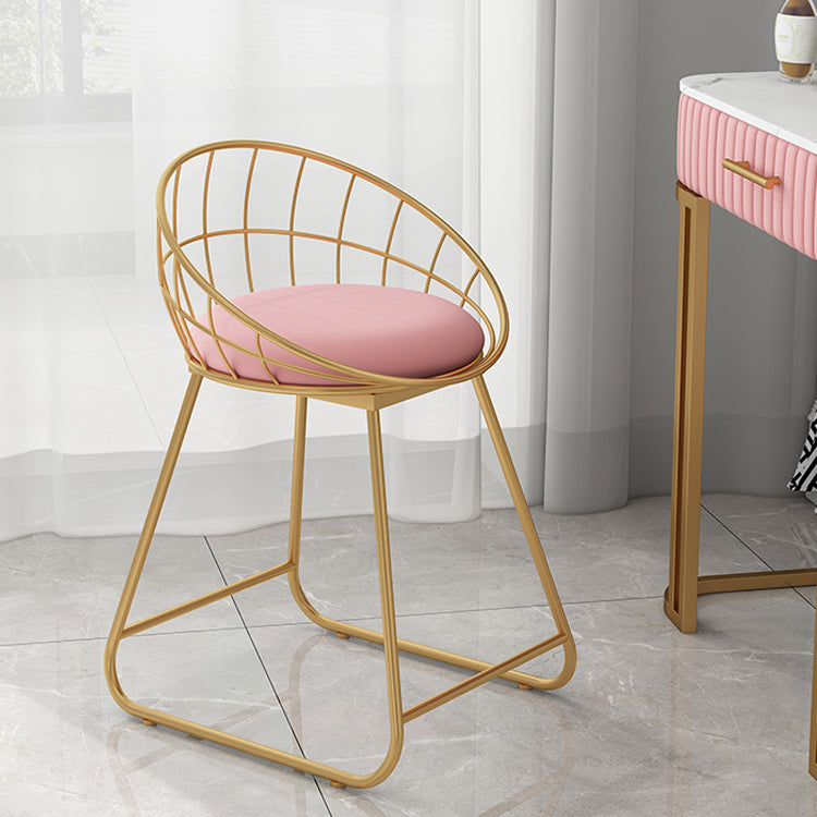 Stoffen eetkamerstoel Scandinavische open rugloze eetkamerstoelen