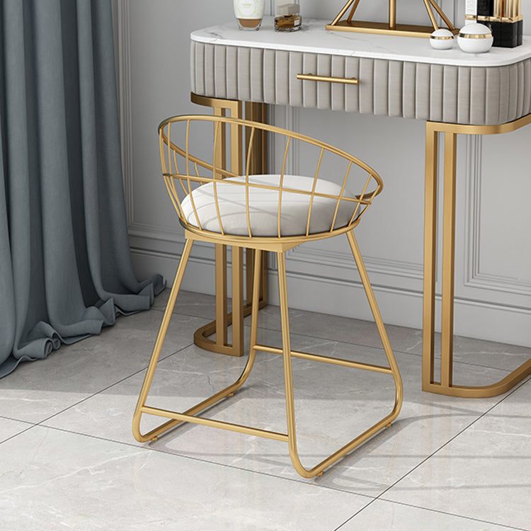 Stoffen eetkamerstoel Scandinavische open rugloze eetkamerstoelen