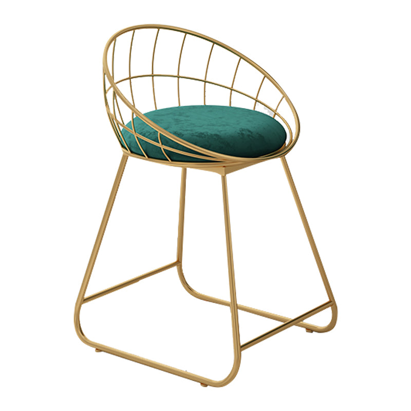 Stoffen eetkamerstoel Scandinavische open rugloze eetkamerstoelen