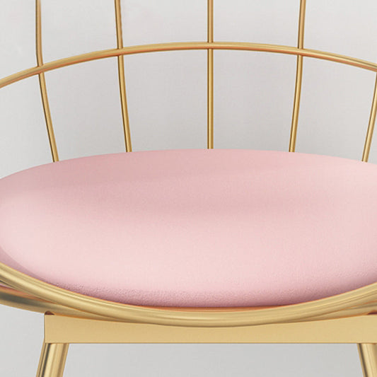 Stoffen eetkamerstoel Scandinavische open rugloze eetkamerstoelen