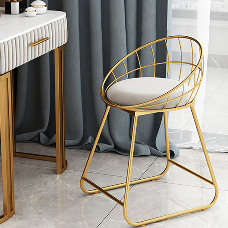 Stoffen eetkamerstoel Scandinavische open rugloze eetkamerstoelen