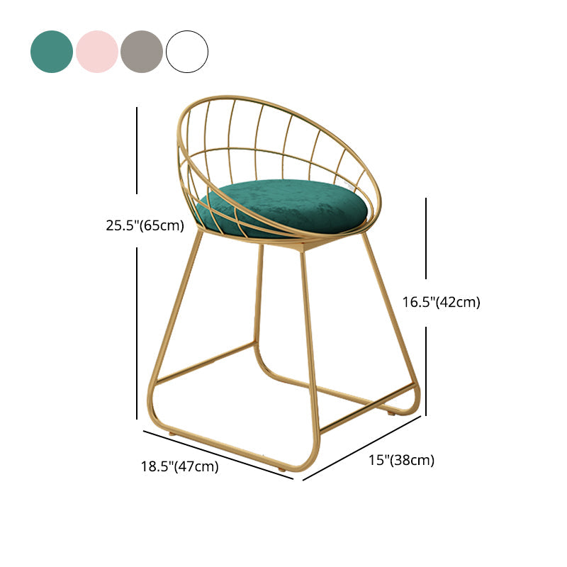 Stoffen eetkamerstoel Scandinavische open rugloze eetkamerstoelen