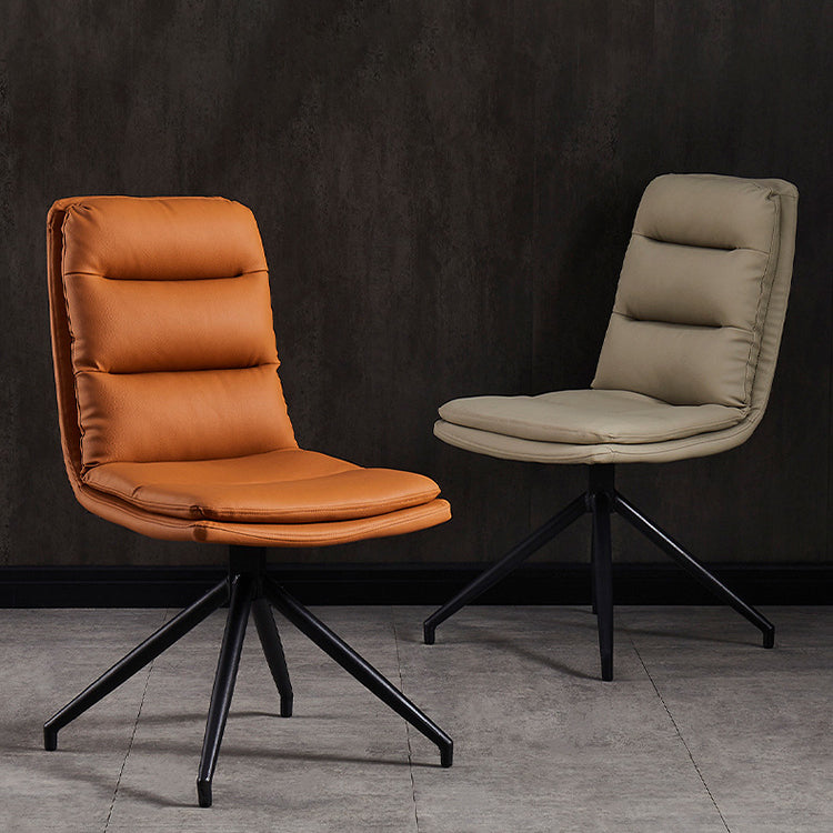 Sillas laterales sin brazo de silla de comedor de estilo contemporáneo con patas de metal