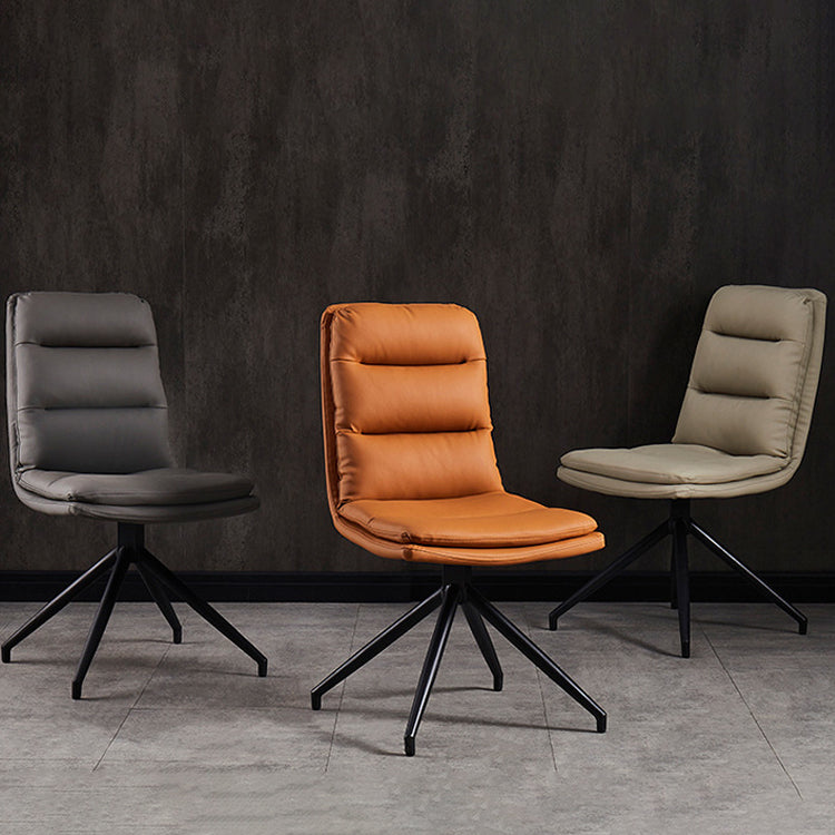 Sillas laterales sin brazo de silla de comedor de estilo contemporáneo con patas de metal