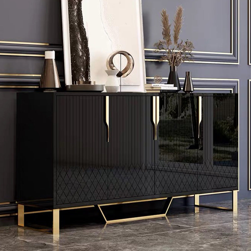 4 Türen Glam Buffet Spiegel Schränke Buffet Sideboard für Wohnzimmer