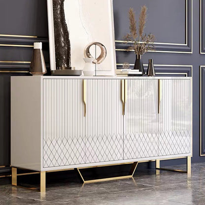 4 Türen Glam Buffet Spiegel Schränke Buffet Sideboard für Wohnzimmer