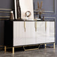 4 Türen Glam Buffet Spiegel Schränke Buffet Sideboard für Wohnzimmer