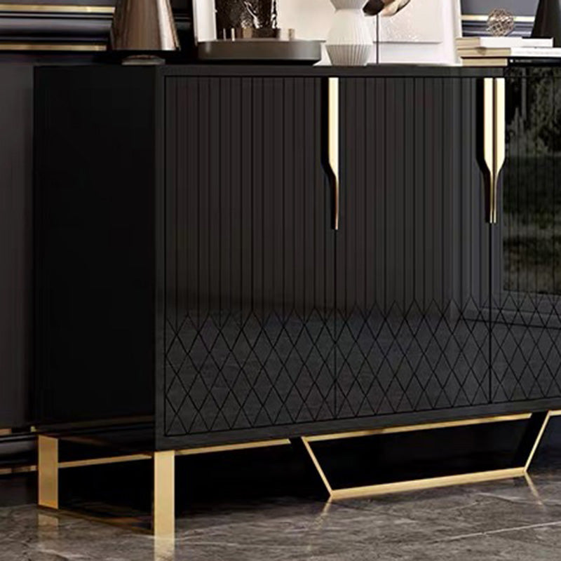 4 Türen Glam Buffet Spiegel Schränke Buffet Sideboard für Wohnzimmer