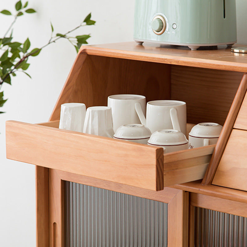 Modern Sliding Doors Sideboard 2 Drawers Sideboard Buffet Table 17" W X 39" H Clearhalo 'buffet_sideboard' 'Buffets & Sideboards' 'furn' 'furn_buffet_sideboard' 'Furniture' 'Kitchen & Dining Furniture' 6104923