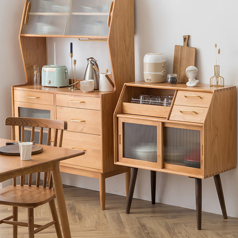 Modern Sliding Doors Sideboard 2 Drawers Sideboard Buffet Table 17" W X 39" H Clearhalo 'buffet_sideboard' 'Buffets & Sideboards' 'furn' 'furn_buffet_sideboard' 'Furniture' 'Kitchen & Dining Furniture' 6104928