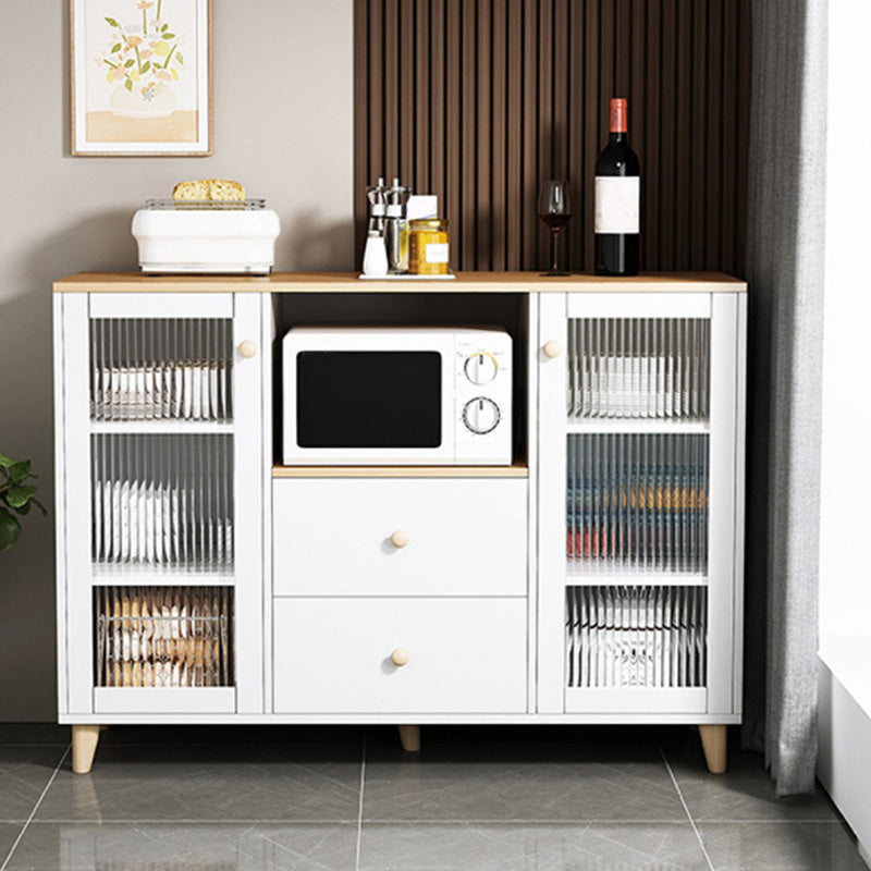 Modern Style Dining Server 2-drawer Sideboard Table with Open Storage Clearhalo 'buffet_sideboard' 'Buffets & Sideboards' 'furn' 'furn_buffet_sideboard' 'Furniture' 'Kitchen & Dining Furniture' 6104949