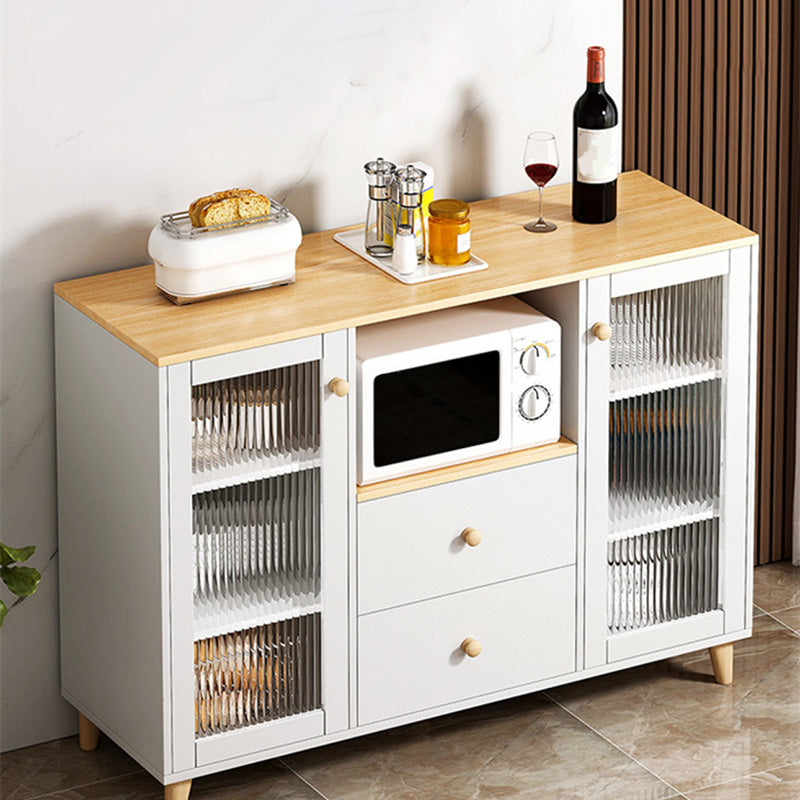 Modern Style Dining Server 2-drawer Sideboard Table with Open Storage Clearhalo 'buffet_sideboard' 'Buffets & Sideboards' 'furn' 'furn_buffet_sideboard' 'Furniture' 'Kitchen & Dining Furniture' 6104952