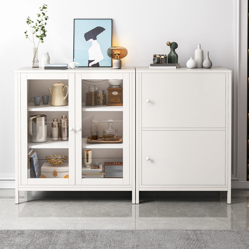 Engineered Wood Sideboard Table Modern Dining Server with Metal Legs for Dining Room Clearhalo 'buffet_sideboard' 'Buffets & Sideboards' 'furn' 'furn_buffet_sideboard' 'Furniture' 'Kitchen & Dining Furniture' 6104968