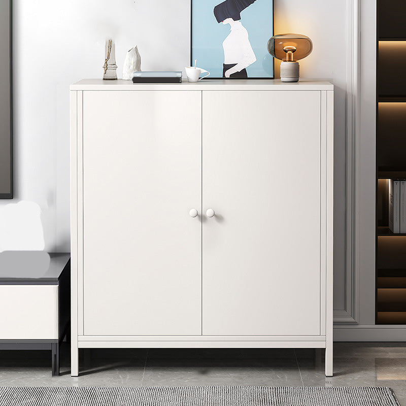 Engineered Wood Sideboard Table Modern Dining Server with Metal Legs for Dining Room 31.5"L x 15.7"W x 41.3"H Metal Clearhalo 'buffet_sideboard' 'Buffets & Sideboards' 'furn' 'furn_buffet_sideboard' 'Furniture' 'Kitchen & Dining Furniture' 6104978