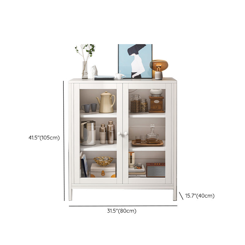 Engineered Wood Sideboard Table Modern Dining Server with Metal Legs for Dining Room Clearhalo 'buffet_sideboard' 'Buffets & Sideboards' 'furn' 'furn_buffet_sideboard' 'Furniture' 'Kitchen & Dining Furniture' 6104981