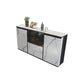 Armoires Glam Dining Buffet Portes en verre de 2 titres Buffet du buffet