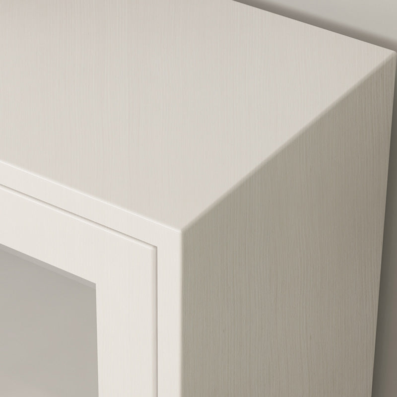 Server da pranzo del cassetto in legno ingegnerizzato bianco con gambe metalliche
