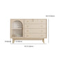 Glam Sideboard Table with Drawers Engineered Wood Buffet Table