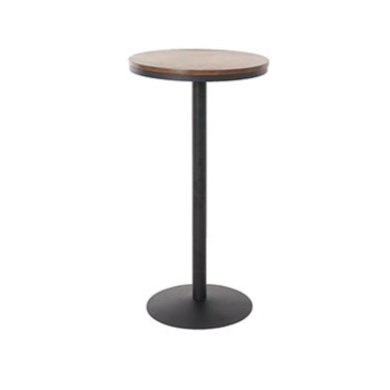Industrial 1/3/4/5 Pieces Bar Table Set Round Pine Wood Counter Table with Stools for Cafe Dark Brown 21.7"L x 21.7"W Clearhalo 'Bar Furniture' 'furn' 'furn_home_bar_bar_sets' 'Furniture' 'Home Bars & Bar Sets' 'home_bar_bar_sets' 'Kitchen & Dining Furniture' 6105180