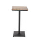 Industrial 1/3/4/5 Pieces Bar Table Set Round Pine Wood Counter Table with Stools for Cafe Black Brown 21.7"L x 21.7"W Clearhalo 'Bar Furniture' 'furn' 'furn_home_bar_bar_sets' 'Furniture' 'Home Bars & Bar Sets' 'home_bar_bar_sets' 'Kitchen & Dining Furniture' 6105182