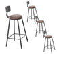 Industrial 1/3/4/5 Pieces Bar Table Set Round Pine Wood Counter Table with Stools for Cafe Black-Brown 30"H Stools (Set of 4) Clearhalo 'Bar Furniture' 'furn' 'furn_home_bar_bar_sets' 'Furniture' 'Home Bars & Bar Sets' 'home_bar_bar_sets' 'Kitchen & Dining Furniture' 6105186