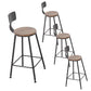 Industrial 1/3/4/5 Pieces Bar Table Set Round Pine Wood Counter Table with Stools for Cafe Dark Brown 30"H Stool (Set of 4) Clearhalo 'Bar Furniture' 'furn' 'furn_home_bar_bar_sets' 'Furniture' 'Home Bars & Bar Sets' 'home_bar_bar_sets' 'Kitchen & Dining Furniture' 6105189