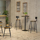 Industrial 1/3/4/5 Pieces Bar Table Set Round Pine Wood Counter Table with Stools for Cafe Clearhalo 'Bar Furniture' 'furn' 'furn_home_bar_bar_sets' 'Furniture' 'Home Bars & Bar Sets' 'home_bar_bar_sets' 'Kitchen & Dining Furniture' 6105191