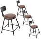 Industrial 1/3/4/5 Pieces Bar Table Set Round Pine Wood Counter Table with Stools for Cafe Light Brown 17.7"H Stool (Set of 4) Clearhalo 'Bar Furniture' 'furn' 'furn_home_bar_bar_sets' 'Furniture' 'Home Bars & Bar Sets' 'home_bar_bar_sets' 'Kitchen & Dining Furniture' 6105192