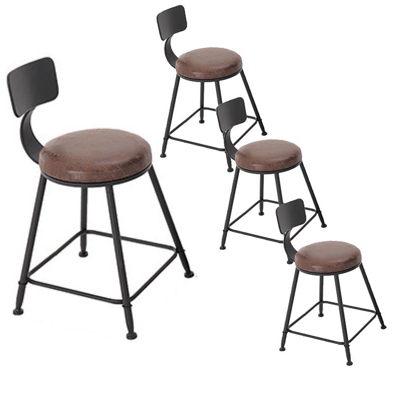 Industrial 1/3/4/5 Pieces Bar Table Set Round Pine Wood Counter Table with Stools for Cafe Light Brown 17.7"H Stool (Set of 4) Clearhalo 'Bar Furniture' 'furn' 'furn_home_bar_bar_sets' 'Furniture' 'Home Bars & Bar Sets' 'home_bar_bar_sets' 'Kitchen & Dining Furniture' 6105192