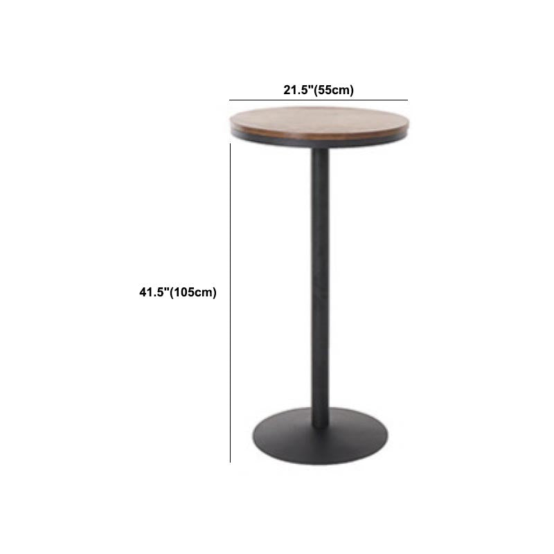 Industrial 1/3/4/5 Pieces Bar Table Set Round Pine Wood Counter Table with Stools for Cafe Clearhalo 'Bar Furniture' 'furn' 'furn_home_bar_bar_sets' 'Furniture' 'Home Bars & Bar Sets' 'home_bar_bar_sets' 'Kitchen & Dining Furniture' 6105212