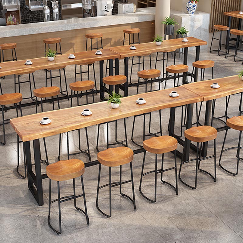 Modern 1/9 Pieces Bar Table Set Rectangle Wood Counter Table with Stools for Balcony Clearhalo 'Bar Furniture' 'furn' 'furn_home_bar_bar_sets' 'Furniture' 'Home Bars & Bar Sets' 'home_bar_bar_sets' 'Kitchen & Dining Furniture' 6105228