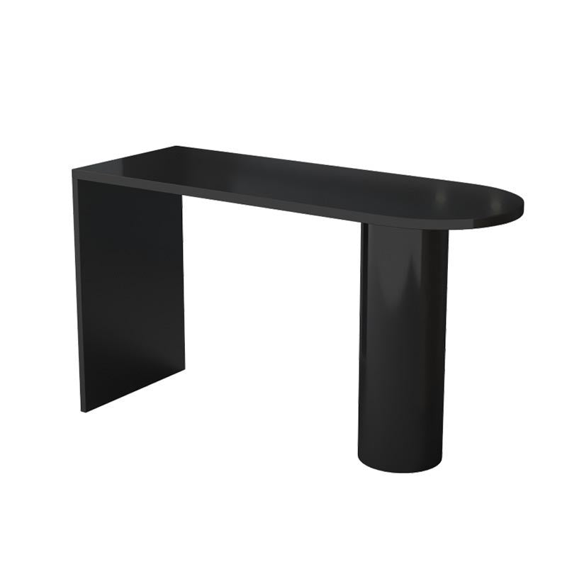 Modern Bar Table Set 1/3 Pieces Pine Wood Counter Table with High Stools for Balcony Black 63"L x 20"W Clearhalo 'Bar Furniture' 'furn' 'furn_home_bar_bar_sets' 'Furniture' 'Home Bars & Bar Sets' 'home_bar_bar_sets' 'Kitchen & Dining Furniture' 6105296