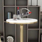 Glam Bartafelset 1/3/5-delig Ronde stenen aanrechttafel met hoge krukken voor eetkamer