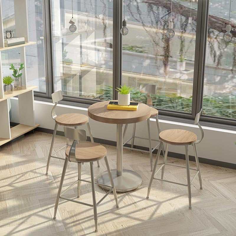 1/2/3/5 Pieces Stools Set Industrial Chrome Metal Pub Table Set for Small Places Clearhalo 'Bar Furniture' 'furn' 'furn_home_bar_bar_sets' 'Furniture' 'Home Bars & Bar Sets' 'home_bar_bar_sets' 'Kitchen & Dining Furniture' 6105349