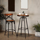 Industrial Round Bar Table Set 1/2 Pieces Solid Wood Bar Table Set for Indoor