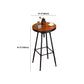 Industrial Round Bar Table Set 1/2 Pieces Solid Wood Bar Table Set for Indoor