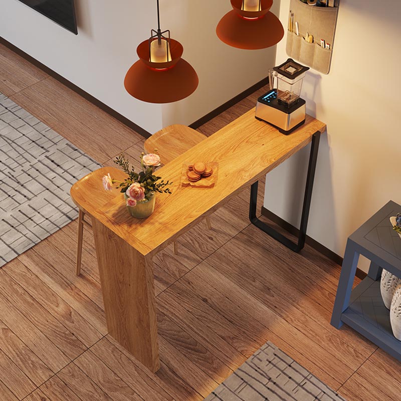Moderne rechthoekige pub-eetset 1/2/3-delige massief houten aanrechttafel
