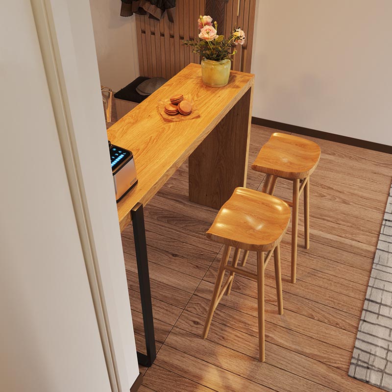 Moderne rechthoekige pub-eetset 1/2/3-delige massief houten aanrechttafel