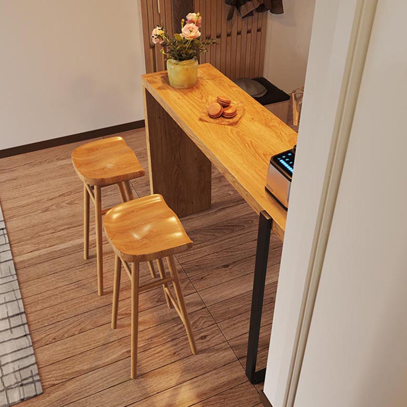 Moderne rechthoekige pub-eetset 1/2/3-delige massief houten aanrechttafel