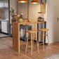 Moderne rechthoekige pub-eetset 1/2/3-delige massief houten aanrechttafel