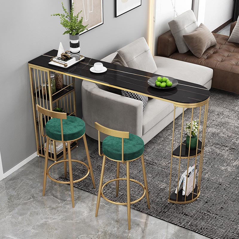 Modern 1/3 Pieces Bar Table Set Stone Counter Table with High Stools for Milk Tea Shop Clearhalo 'Bar Furniture' 'furn' 'furn_home_bar_bar_sets' 'Furniture' 'Home Bars & Bar Sets' 'home_bar_bar_sets' 'Kitchen & Dining Furniture' 6105450