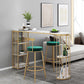 Modern 1/3 Pieces Bar Table Set Stone Counter Table with High Stools for Milk Tea Shop Clearhalo 'Bar Furniture' 'furn' 'furn_home_bar_bar_sets' 'Furniture' 'Home Bars & Bar Sets' 'home_bar_bar_sets' 'Kitchen & Dining Furniture' 6105455