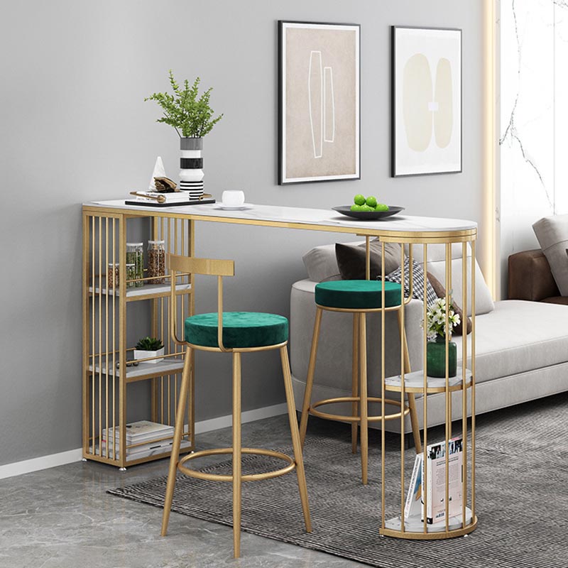 Modern 1/3 Pieces Bar Table Set Stone Counter Table with High Stools for Milk Tea Shop Clearhalo 'Bar Furniture' 'furn' 'furn_home_bar_bar_sets' 'Furniture' 'Home Bars & Bar Sets' 'home_bar_bar_sets' 'Kitchen & Dining Furniture' 6105455