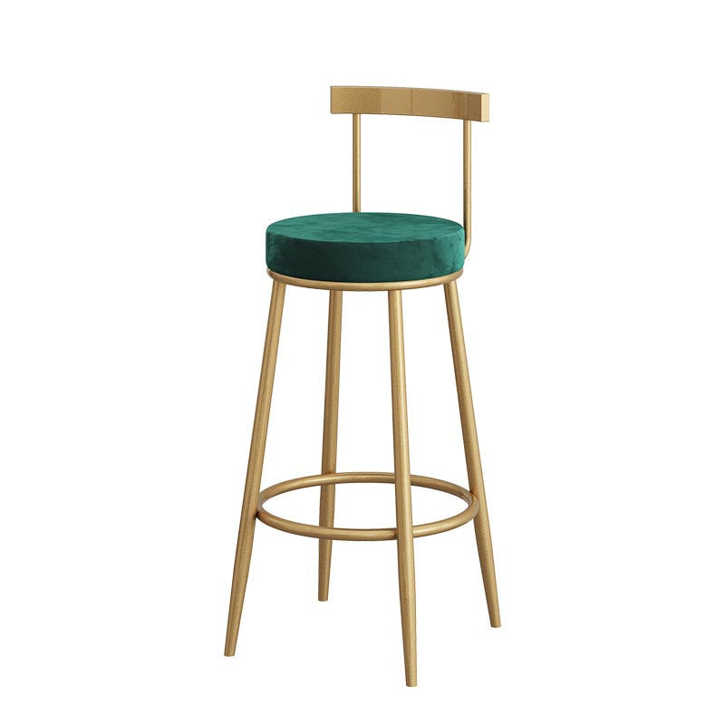 Modern 1/3 Pieces Bar Table Set Stone Counter Table with High Stools for Milk Tea Shop Gold 30"H Stool (Single) Clearhalo 'Bar Furniture' 'furn' 'furn_home_bar_bar_sets' 'Furniture' 'Home Bars & Bar Sets' 'home_bar_bar_sets' 'Kitchen & Dining Furniture' 6105457