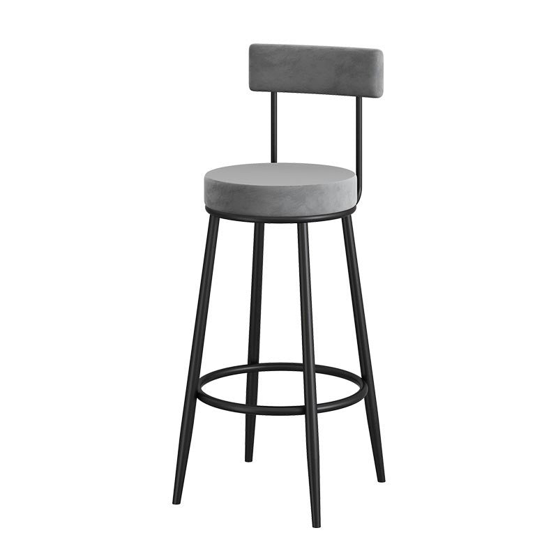 Modern 1/3 Pieces Bar Table Set Stone Counter Table with High Stools for Milk Tea Shop Light-Grey 30"H Stool (Single) Clearhalo 'Bar Furniture' 'furn' 'furn_home_bar_bar_sets' 'Furniture' 'Home Bars & Bar Sets' 'home_bar_bar_sets' 'Kitchen & Dining Furniture' 6105462