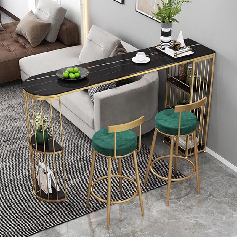 Modern 1/3 Pieces Bar Table Set Stone Counter Table with High Stools for Milk Tea Shop Clearhalo 'Bar Furniture' 'furn' 'furn_home_bar_bar_sets' 'Furniture' 'Home Bars & Bar Sets' 'home_bar_bar_sets' 'Kitchen & Dining Furniture' 6105471