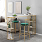 Modern 1/3 Pieces Bar Table Set Stone Counter Table with High Stools for Milk Tea Shop Clearhalo 'Bar Furniture' 'furn' 'furn_home_bar_bar_sets' 'Furniture' 'Home Bars & Bar Sets' 'home_bar_bar_sets' 'Kitchen & Dining Furniture' 6105472