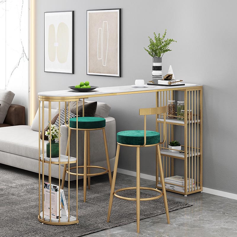 Modern 1/3 Pieces Bar Table Set Stone Counter Table with High Stools for Milk Tea Shop Clearhalo 'Bar Furniture' 'furn' 'furn_home_bar_bar_sets' 'Furniture' 'Home Bars & Bar Sets' 'home_bar_bar_sets' 'Kitchen & Dining Furniture' 6105472