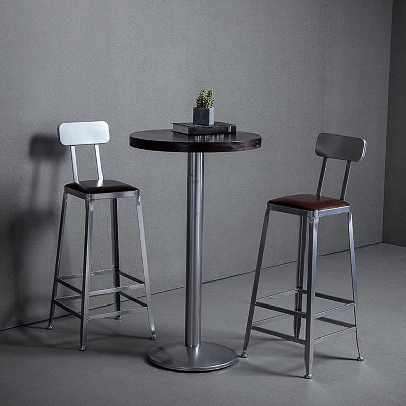 Set tavolo da bar in legno massello stile industriale da 1/2/3 pezzi